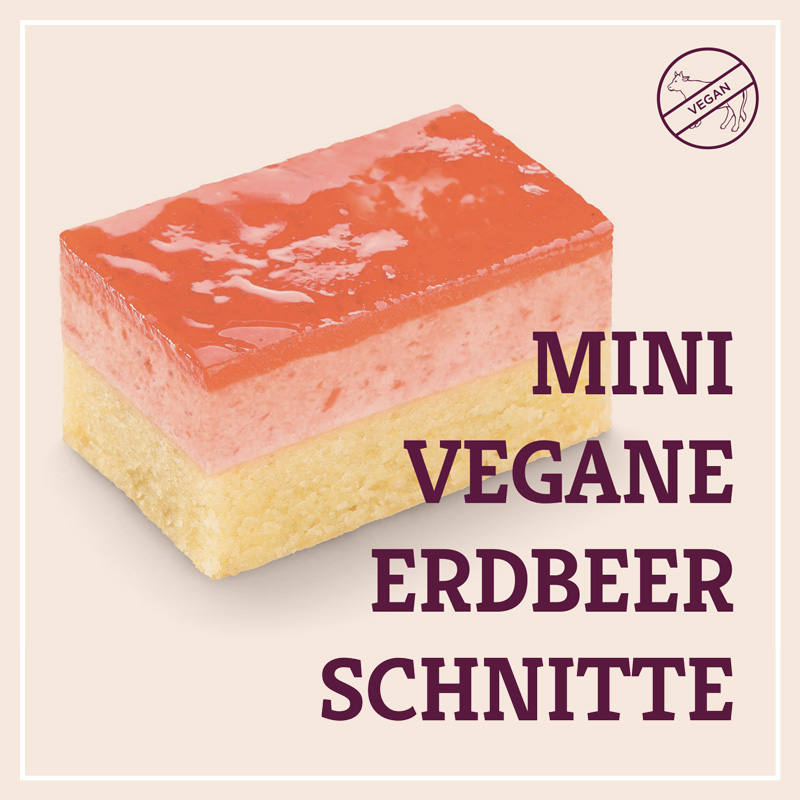 Heiss & Süß - Mini-Vegane Erdbeerschnitte