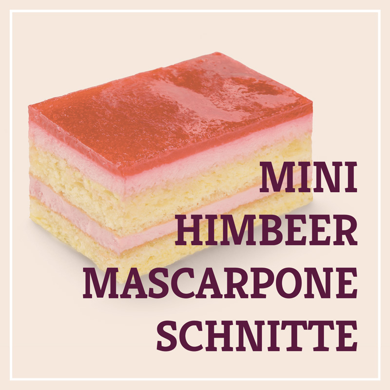 Heiss & Süß - Mini-Himbeer-Mascarponeschnitte