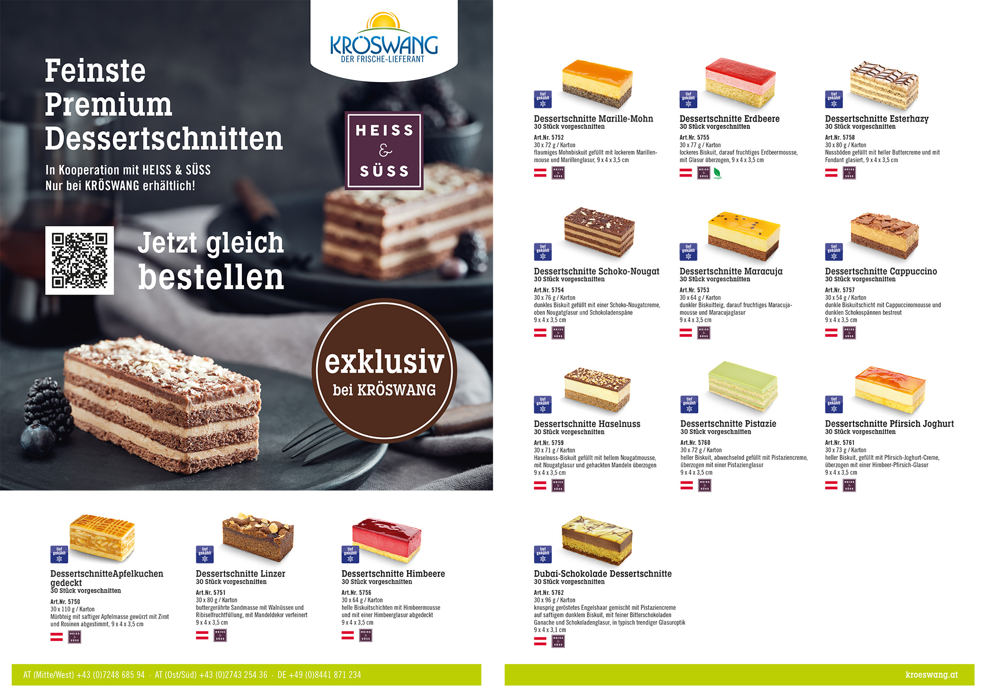 Dessertschnitten Kröswang exklusiv